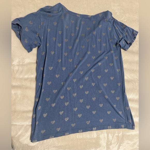 Kyte Baby Women’s Retired Print Steel Hearts V Neck T-shirt Size Small Bamboo - Picture 5 of 5